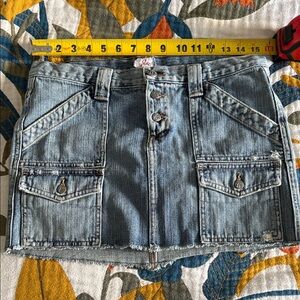Joie Blue Denim Mini Skirt